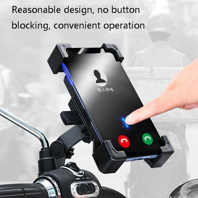 WHEEL UP Bicycle Automatic Bracket Motorcycle Mobile Phone Bicycle Navigation Rack(Upgrade-Rearview Mirror) - Holder by WHEEL UP | Online Shopping South Africa | PMC TechLife | Buy Now Pay Later Mobicred