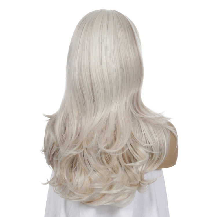 Women Mid-Point Mid-Length Curly Wig Chemical Fiber Headgear(Light Gold+Brown) - free shipping - PMC TechLife - Order now!