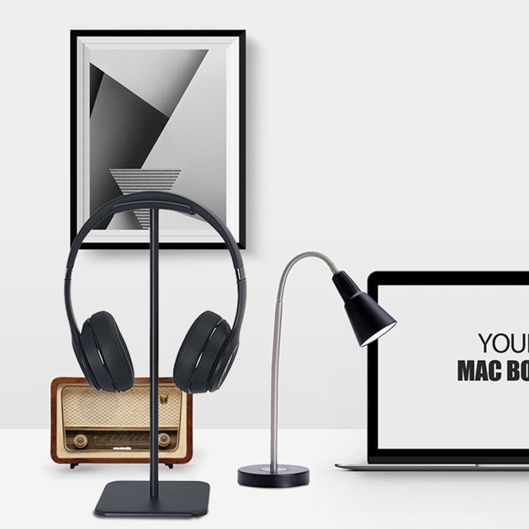 D6 Headset Aluminum Alloy Earphone Holder Internet Cafe Computer Headphone Hanger Display Shelf(Silver Gray) - Headset Stand by PMC TechLife | Online Shopping South Africa | PMC TechLife | Buy Now Pay Later Mobicred