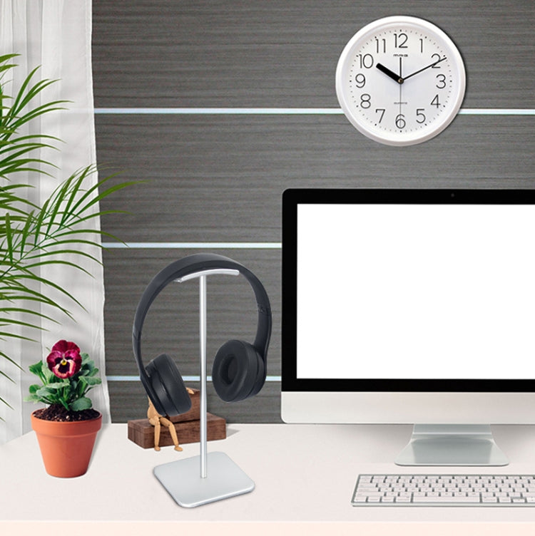 D6 Headset Aluminum Alloy Earphone Holder Internet Cafe Computer Headphone Hanger Display Shelf(Rose Gold) - Headset Stand by PMC TechLife | Online Shopping South Africa | PMC TechLife | Buy Now Pay Later Mobicred