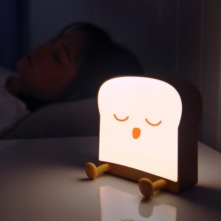 F-L-01 Toast Bread Night Light With Mobile Phone Holder Children Bedroom Timing Sleep Light(Snooze) - Night Lights by PMc TechLife | Online Shopping South Africa | PMc TechLife | Buy Now Pay Later Mobicred