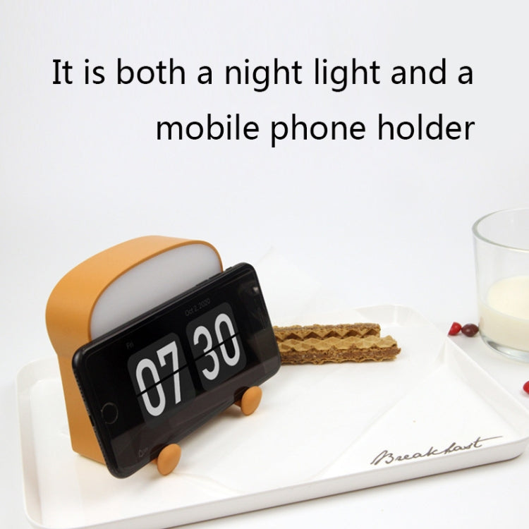 F-L-01 Toast Bread Night Light With Mobile Phone Holder Children Bedroom Timing Sleep Light(Snooze) - Night Lights by PMc TechLife | Online Shopping South Africa | PMc TechLife | Buy Now Pay Later Mobicred
