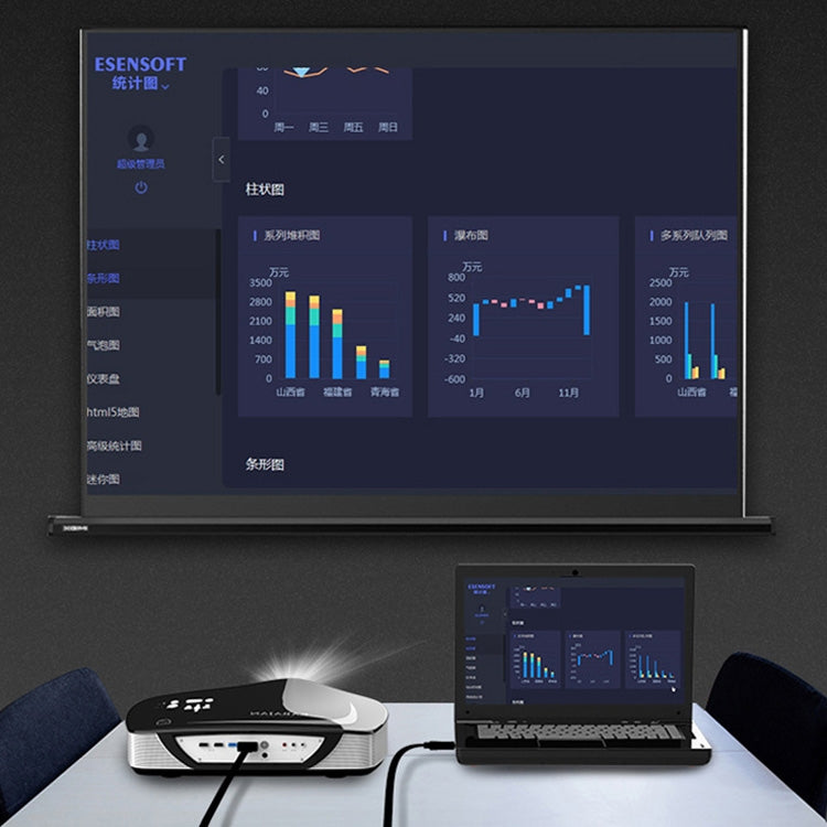 1m JH HV10 1080P HDMI to VGA Cable Projector TV Box Computer Notebook Industrial Display Adapter Cable - Cable by JH | Online Shopping South Africa | PMC TechLife | Buy Now Pay Later Mobicred