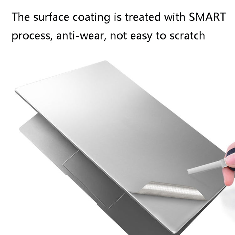 JRC 4 In 1 0.2mm Metal Texture Upper Cover Film + Bottom Cover Film + Full-Support Film + Touchpad Film Laptop Body Protective Film Sticker Set For Huawei MateBook D 15.6 inch (Silver) - Protector Sticker by JRC | Online Shopping South Africa | PMC Jewellery | Buy Now Pay Later Mobicred