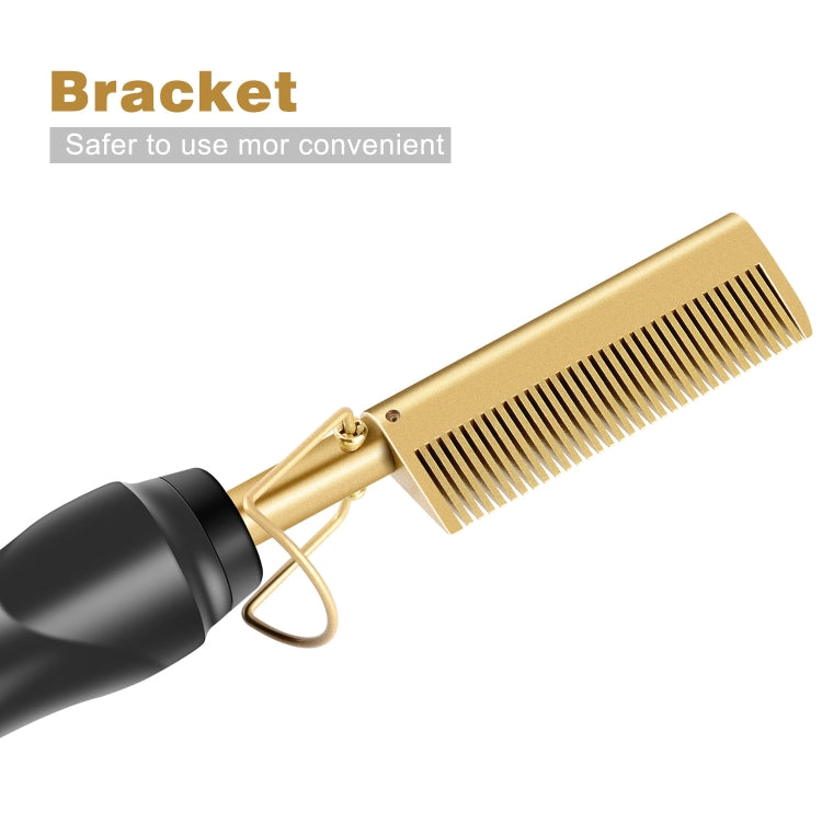 Multifunctional Comb Dry And Wet Dual-Use Curly Hair Straightening Stick Electric Perm Comb UK Plug(Black) - free shipping - PMC TechLife - Order now!