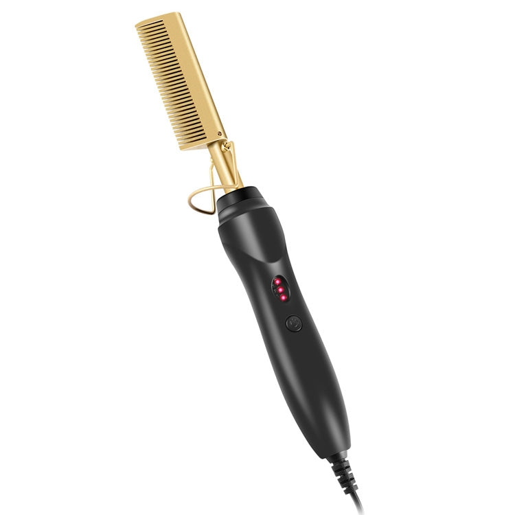 Multifunctional Comb Dry And Wet Dual-Use Curly Hair Straightening Stick Electric Perm Comb AU Plug(Golden) - free shipping - PMC TechLife - Order now!