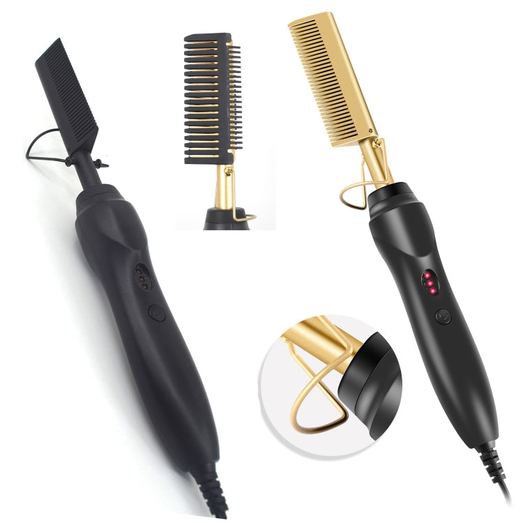 Multifunctional Comb Dry And Wet Dual-Use Curly Hair Straightening Stick Electric Perm Comb AU Plug(Black) - free shipping - PMC TechLife - Order now!