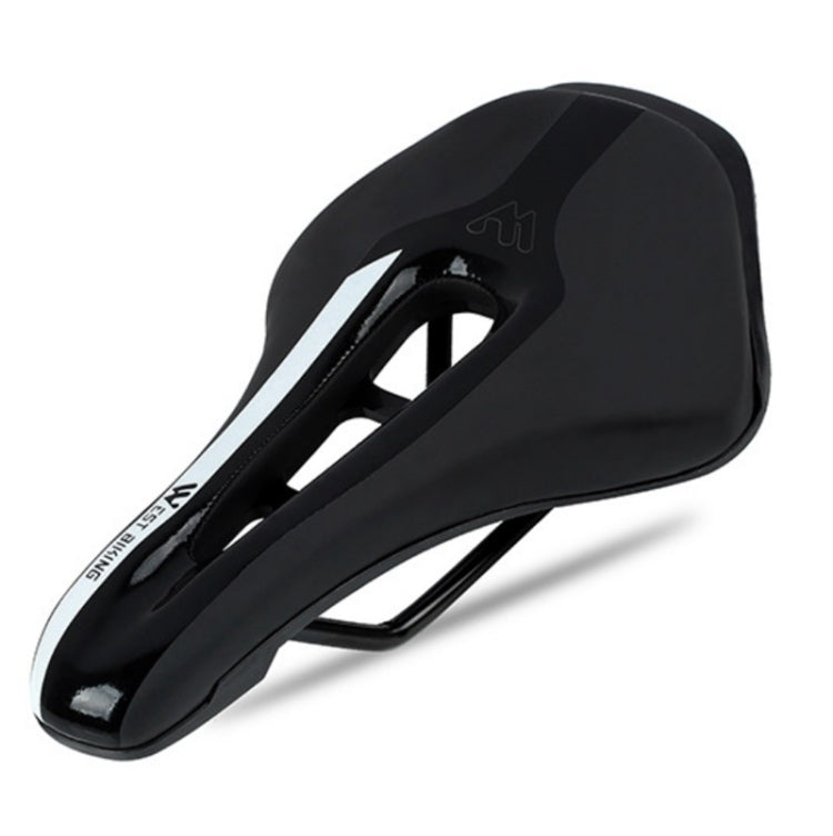 WEST BIKING Cycling Seat Hollow Breathable Comfortable Saddle Riding Equipment(Black White) - Bicycle Saddle by WEST BIKING | Online Shopping South Africa | PMc TechLife | Buy Now Pay Later Mobicred