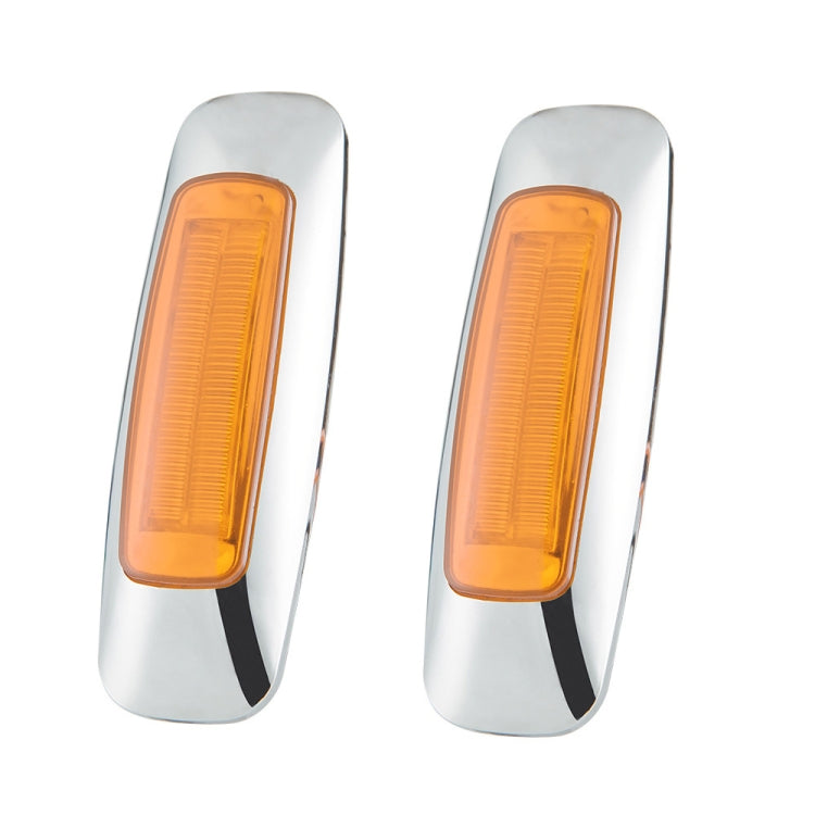 2 PCS 12/24V 8 LEDs Explosion Lightning Plating Edge Light Side Tail Light(Yellow) - Warning Lights by PMC TechLife | Online Shopping South Africa | PMC TechLife | Buy Now Pay Later Mobicred