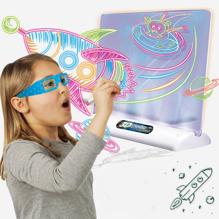 3D Fluorescent Drawing Board Magic Luminous Three-Dimensional Writing Board Graffiti Board Lighting Puzzle Children Drawing Board,Style: Medium Drawing Board (Dinosaur Version) -  by PMC TechLife | Online Shopping South Africa | PMC TechLife | Buy Now Pay Later Mobicred