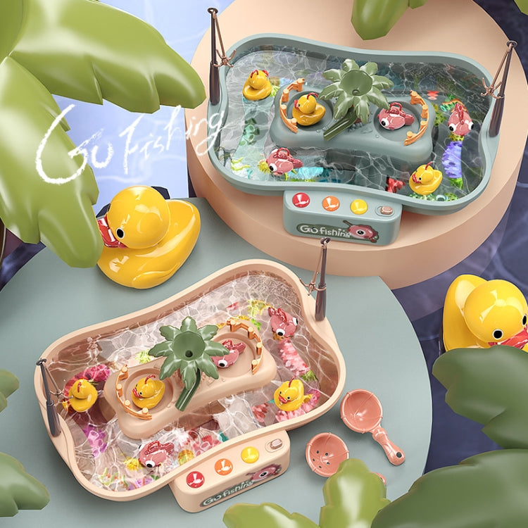 Play House Children Educational Electric Cycle Rotating Fishing Station Summer Water Game Toy Set, Colour: Green 3 Fish 3 Ducks - Music Toys by PMC TechLife | Online Shopping South Africa | PMC TechLife