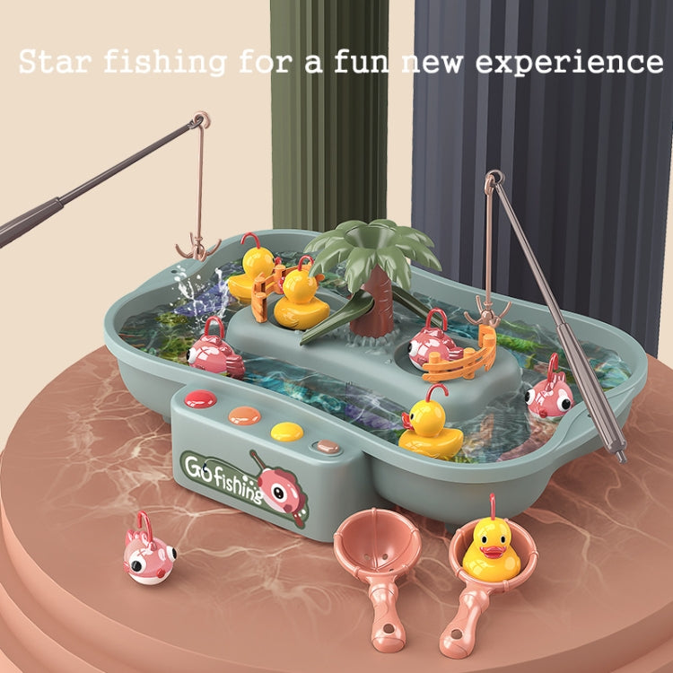 Play House Children Educational Electric Cycle Rotating Fishing Station Summer Water Game Toy Set, Colour: Green 3 Fish 3 Ducks - Music Toys by PMC TechLife | Online Shopping South Africa | PMC TechLife