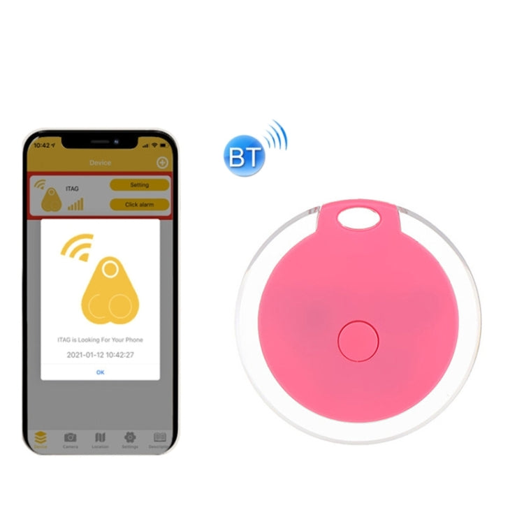 2 PCS  HYC-05 Round Bluetooth Anti-Lost Device Mobile Phone Key Two-Way Object Finding Alarm( Pink) - Anti-lost Alarm by PMc TechLife | Online Shopping South Africa | PMc TechLife | Buy Now Pay Later Mobicred