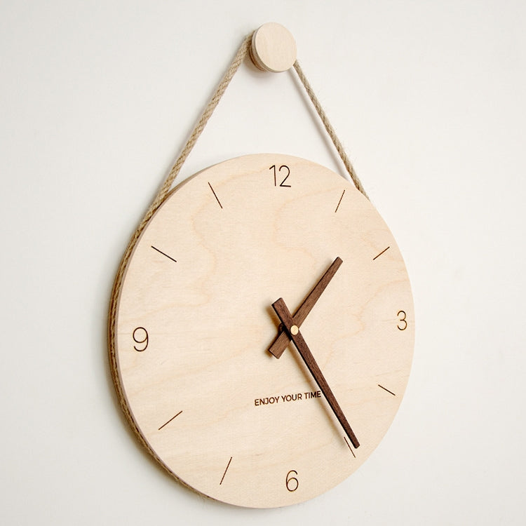 10 inch Without Printing Plate Wooden Sling Wall Clock Home Living Room Clock - Wall Clock by PMc TechLife | Online Shopping South Africa | PMc TechLife | Buy Now Pay Later Mobicred