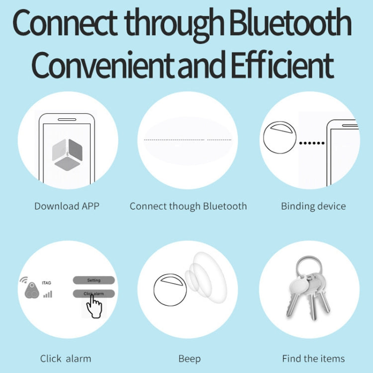 HYC-S9 2 PCS Round Bluetooth Object Finder Mobile Phone Tracking Locator Anti-Lost Two-Way Alarm(White) - Anti-lost Alarm by PMc TechLife | Online Shopping South Africa | PMc TechLife | Buy Now Pay Later Mobicred