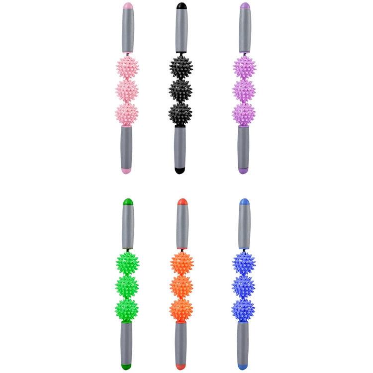 3 in 1 Eva Foam Roller Hollow Muscle Relaxation Roller Yoga Column Set, Length:  45cm (Purple Wolf Tooth) - free shipping - PMC TechLife - Order now!