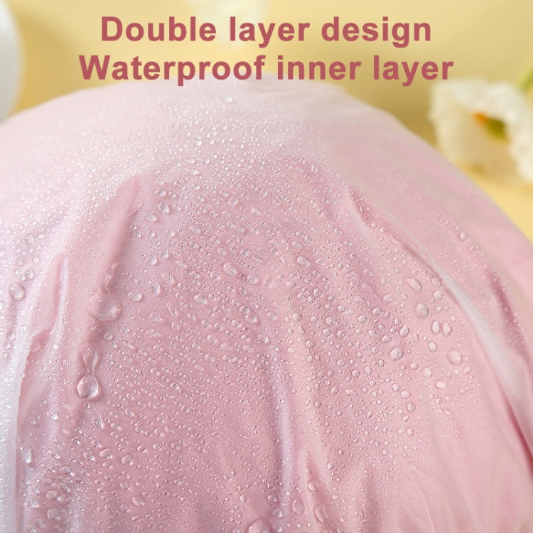 Lovely Thick Women Satin Colorful Double Water-resistant Hair Cover Bathing Cap(Gold) - Bath Supplies by PMC TechLife | Online Shopping South Africa | PMC TechLife | Buy Now Pay Later Mobicred