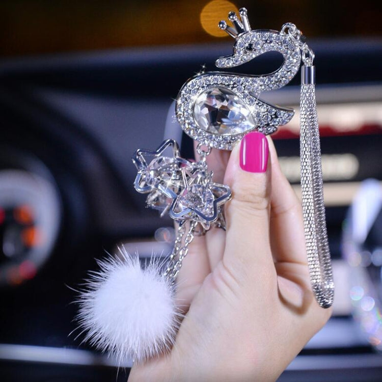Car Pendant Crystal Swan Car Rearview Mirror Pendant - Ornaments by PMC TechLife | Online Shopping South Africa | PMC TechLife | Buy Now Pay Later Mobicred