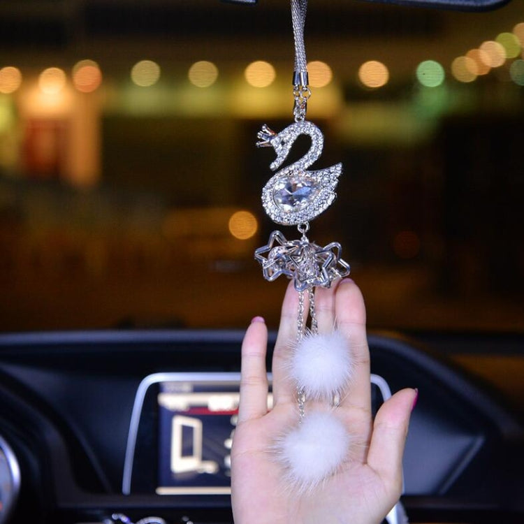 Car Pendant Crystal Swan Car Rearview Mirror Pendant - Ornaments by PMC TechLife | Online Shopping South Africa | PMC TechLife | Buy Now Pay Later Mobicred