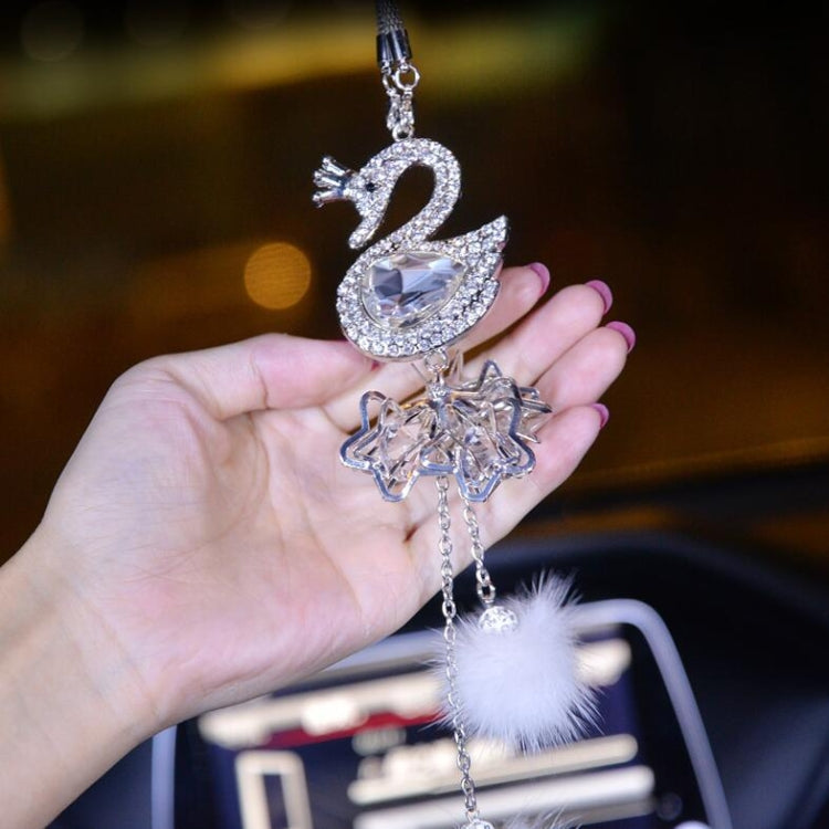 Car Pendant Crystal Swan Car Rearview Mirror Pendant - Ornaments by PMC TechLife | Online Shopping South Africa | PMC TechLife | Buy Now Pay Later Mobicred