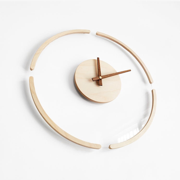 14 inch Transparent Floating Wall Clock Wooden Clocks Home Living Room Wall Decoration - Wall Clock by PMc TechLife | Online Shopping South Africa | PMc TechLife | Buy Now Pay Later Mobicred