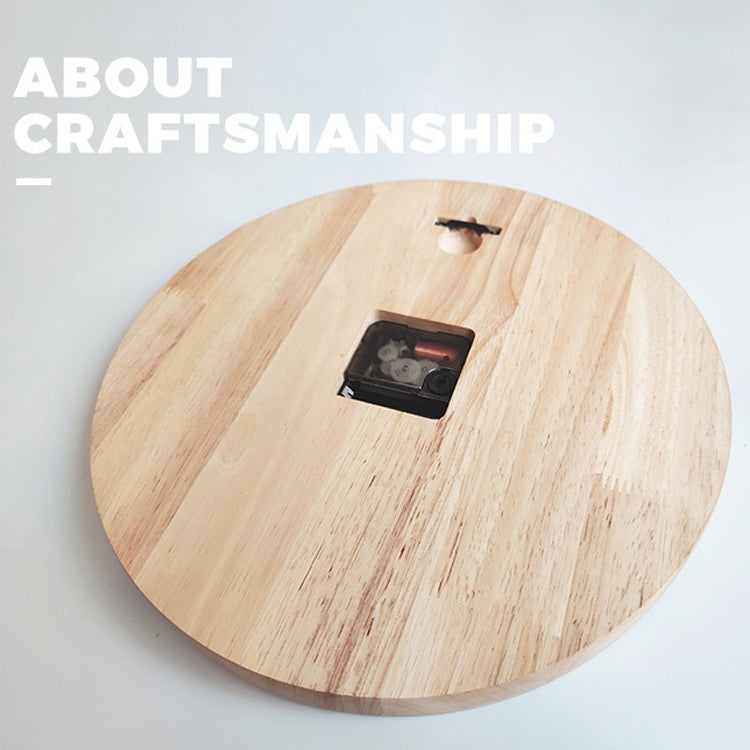 12 inch Solid Wooden Wall Clock Home Living Room Wall Clock Decorative Clock - Wall Clock by PMc TechLife | Online Shopping South Africa | PMc TechLife | Buy Now Pay Later Mobicred