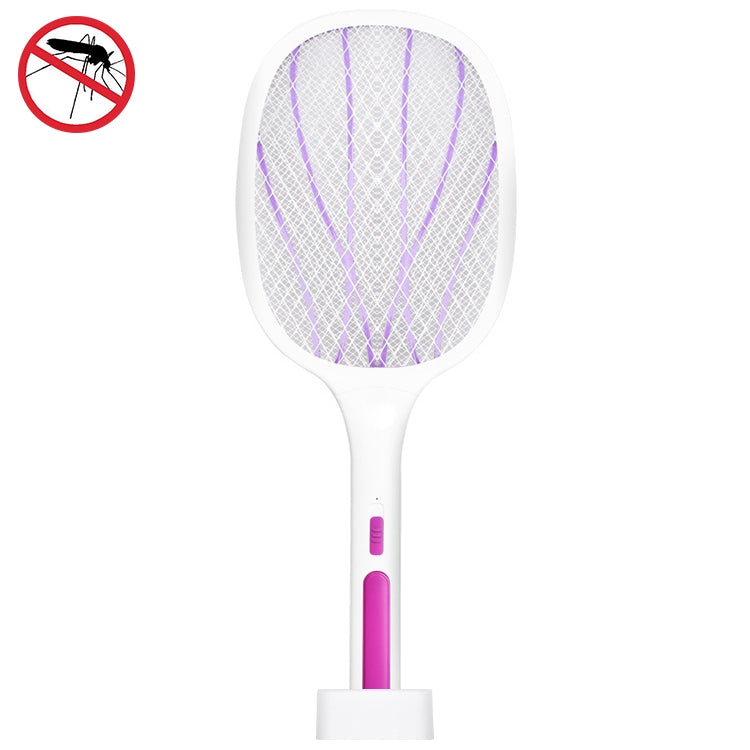 Electrical Mosquito Swatter Mosquito Killer Two-In-One USB Rechargeable Household Electrical Mosquito Swatter, Colour: LEDx6 Purple (Base Charging) - Fly Swatter by PMC TechLife | Online Shopping South Africa | PMC TechLife | Buy Now Pay Later Mobicred