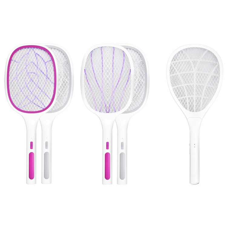 Electrical Mosquito Swatter Mosquito Killer Two-In-One USB Rechargeable Household Electrical Mosquito Swatter, Colour: LEDx6 Purple (Base Charging) - Fly Swatter by PMC TechLife | Online Shopping South Africa | PMC TechLife | Buy Now Pay Later Mobicred
