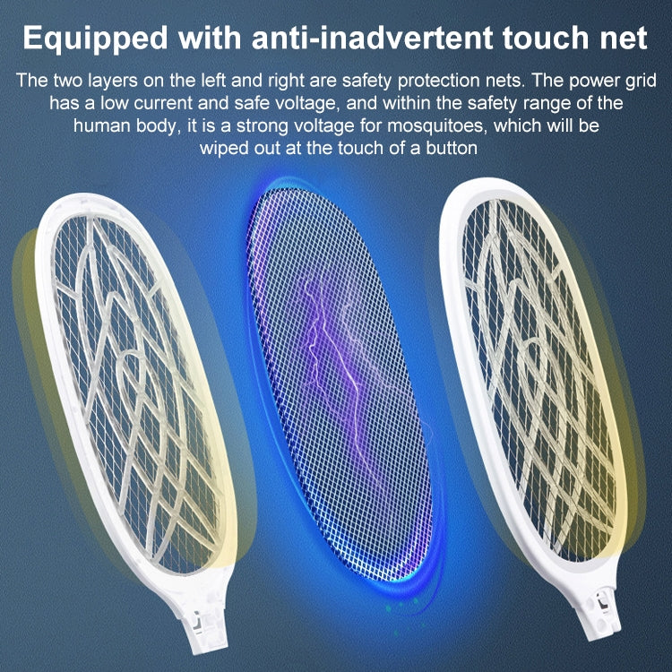 Electrical Mosquito Swatter Mosquito Killer Two-In-One USB Rechargeable Household Electrical Mosquito Swatter, Colour: LEDx6 Purple (Base Charging) - Fly Swatter by PMC TechLife | Online Shopping South Africa | PMC TechLife | Buy Now Pay Later Mobicred