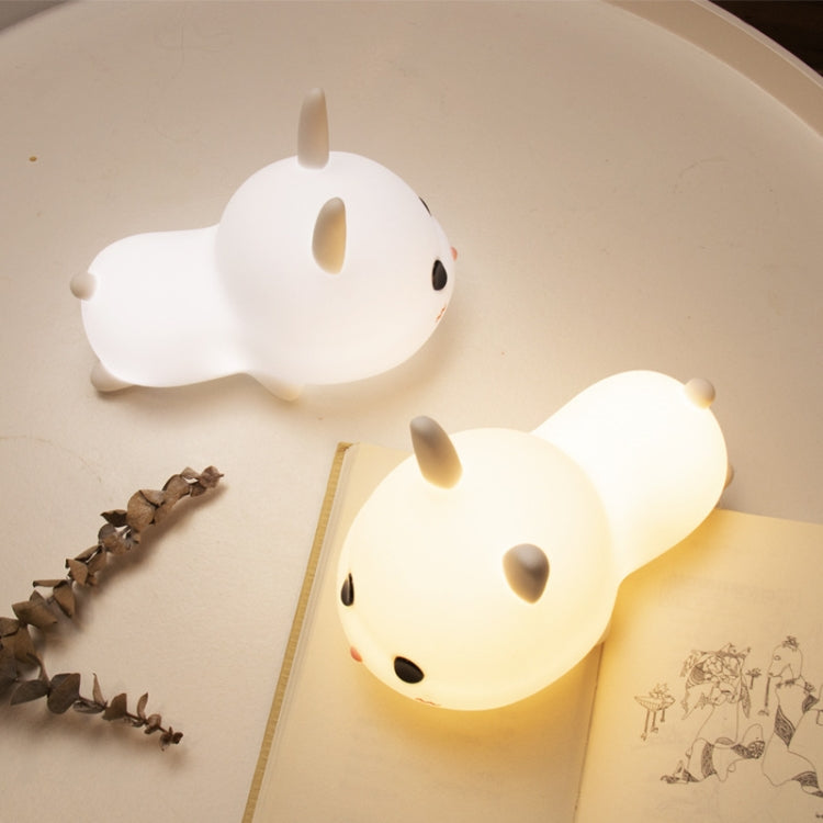 Cute Rabbit Pet Night Light Bedside Nursing Eye Protection Children Sleeping Silicone Lamp(Press Version) - Night Lights by PMc TechLife | Online Shopping South Africa | PMc TechLife | Buy Now Pay Later Mobicred