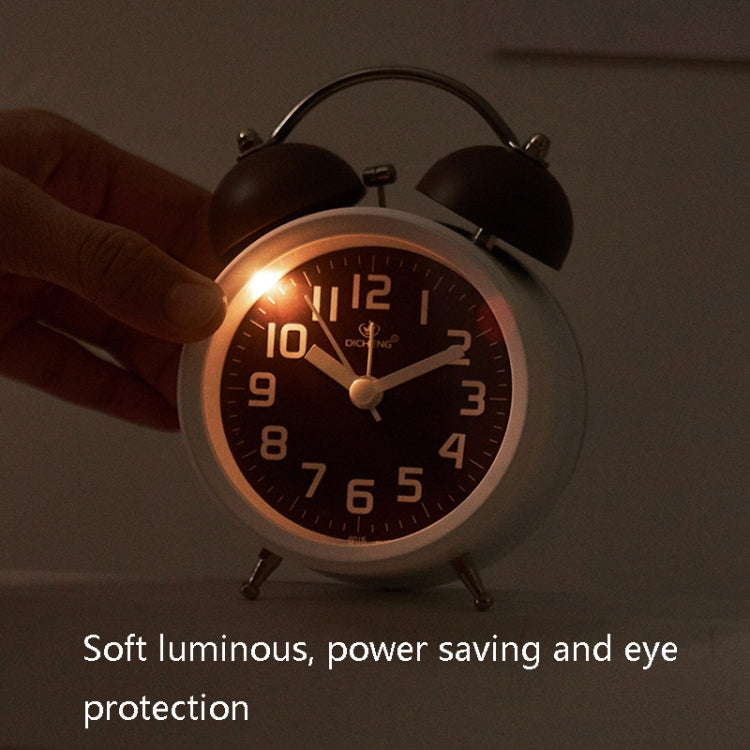 6016 Simple Bell Small Alarm Clock Students Learning Bedside Clock With Night Light(Green) - Alarm Clocks by PMc TechLife | Online Shopping South Africa | PMc TechLife | Buy Now Pay Later Mobicred