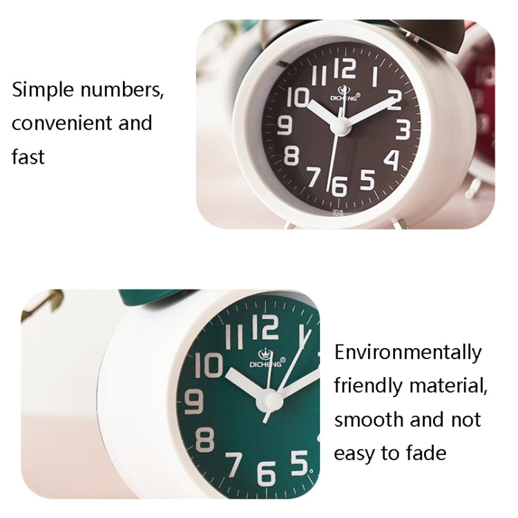 6016 Simple Bell Small Alarm Clock Students Learning Bedside Clock With Night Light(Green) - Alarm Clocks by PMc TechLife | Online Shopping South Africa | PMc TechLife | Buy Now Pay Later Mobicred