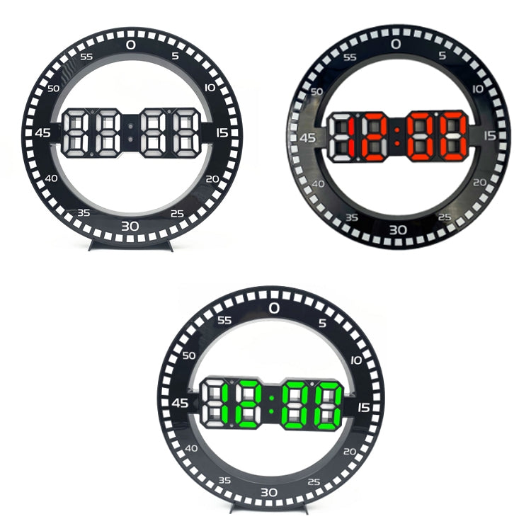 DS-3688L Living Room 3D Wall Clock Big Screen LED Electronic Clock, Colour: Black+Red - Wall Clock by PMc TechLife | Online Shopping South Africa | PMc TechLife | Buy Now Pay Later Mobicred