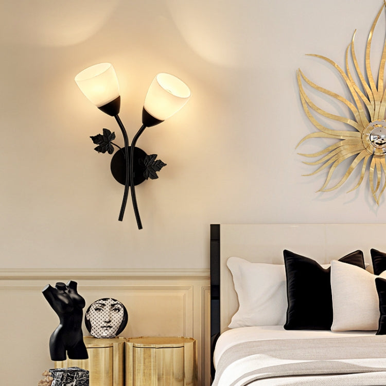 6014 Iron Wall Lights LED Bedroom Bedside Lights Postmodern Corridor Trump Light Hotel Restaurant Lighting, Power source:  5W Warm Light( Black Single Head) - free shipping - PMc TechLife - Order now!