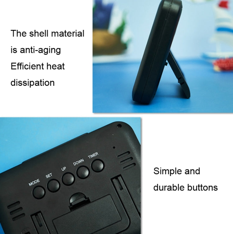 Color Screen Children Electronic Alarm Clock LCD Bedside Alarm Clock(Black Whale) - Alarm Clocks by PMc TechLife | Online Shopping South Africa | PMc TechLife | Buy Now Pay Later Mobicred