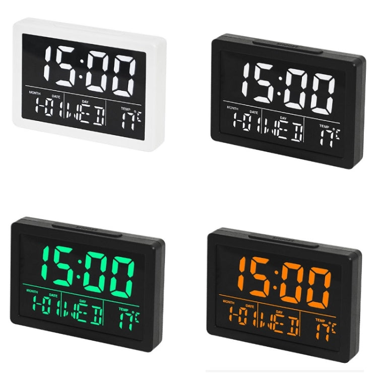 Large Screen LED Clock Bedside Multifunctional Electronic Alarm Clock(Black Shell White Light) - free shipping - PMc TechLife - Order now!