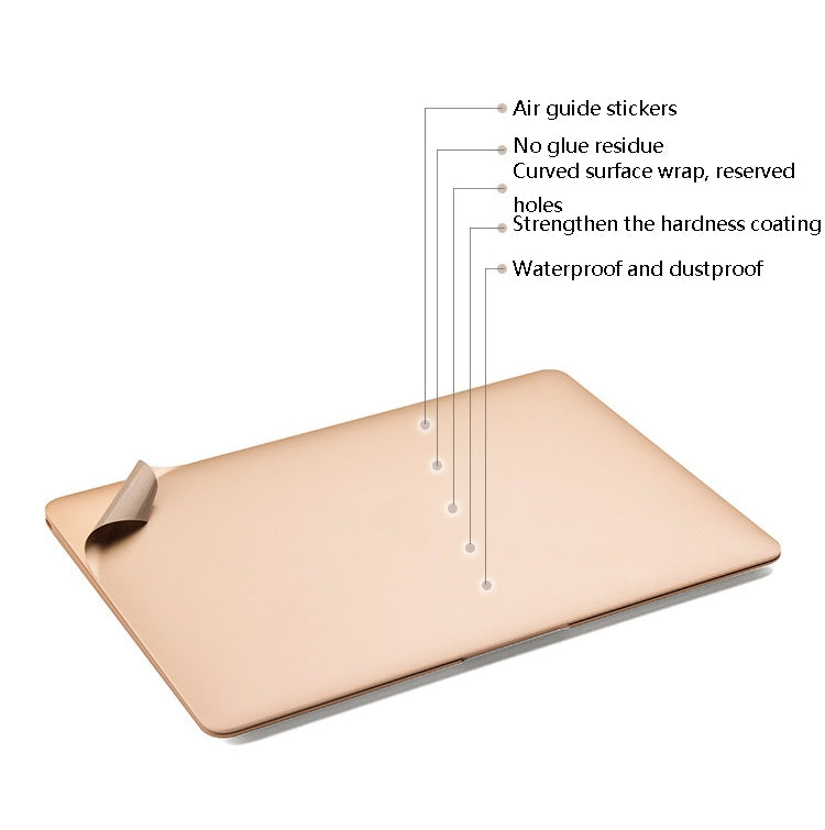 JRC Laptop Film Computer Top Shell Body Protection Sticker For MacBook Pro 13.3 inch A1708 (2016) (with Touch Bar)(Champagne Gold) - free shipping - PMC Jewellery - Order now!