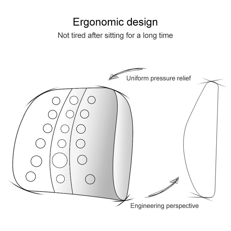 Lumbar Cushion Office Maternity Seat Cushion Car Lumbar Memory Foam Lumbar Pillow,Style: Standard (Gray) - Cushions & Pillows by PMC TechLife | Online Shopping South Africa | PMC TechLife | Buy Now Pay Later Mobicred
