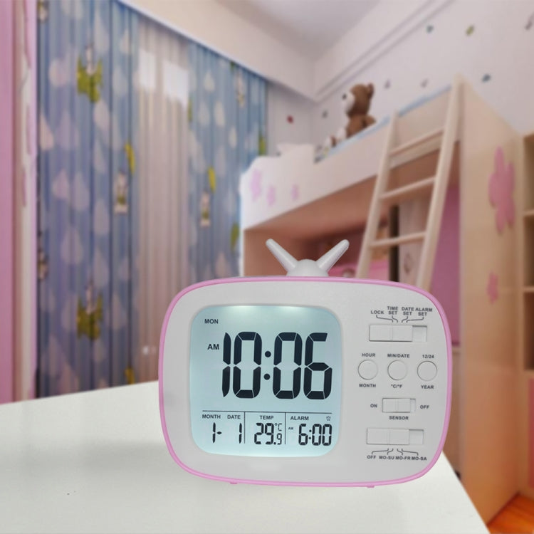 G179 Retro TV Alarm Clock Student Dormitory Bed Electronic Clock(Black English Version) - Novelty Clock by PMc TechLife | Online Shopping South Africa | PMc TechLife | Buy Now Pay Later Mobicred