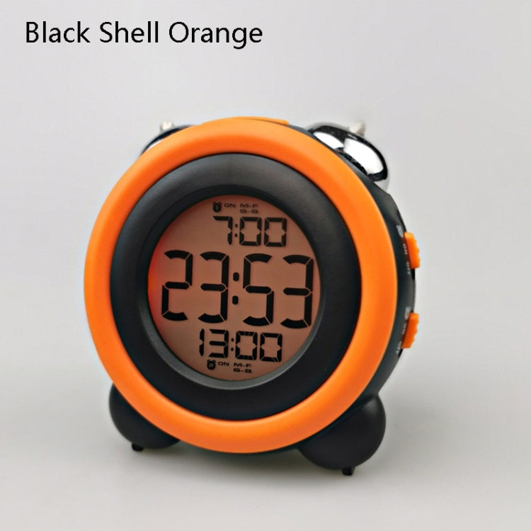 0705 Big Volume Simple Three-Dimensional LED Alarm Clock Mute Luminous Electronic Clock(Black Shell Orange) - Novelty Clock by PMc TechLife | Online Shopping South Africa | PMc TechLife | Buy Now Pay Later Mobicred