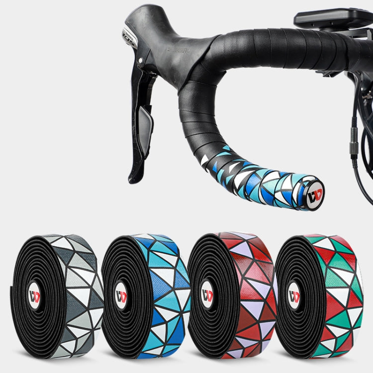 WEST BIKING YP0804045 Color PU Handlebars Stain Resistant Washable Non-Slip Bicycle Straps Cycling Accessories(Blue and White) - free shipping - PMC TechLife - Order now!