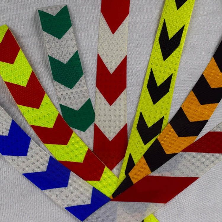 PVC Crystal Color Arrow Reflective Film Truck Honeycomb Guidelines Warning Tape Stickers 5cm x 25m(Yellow Black) - Reflective Material by PMc TechLife | Online Shopping South Africa | PMc TechLife | Buy Now Pay Later Mobicred