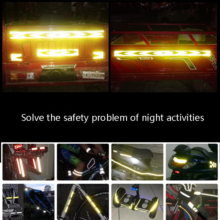 PVC Crystal Color Arrow Reflective Film Truck Honeycomb Guidelines Warning Tape Stickers 5cm x 25m(Fluorescent Green Red) - Reflective Material by PMc TechLife | Online Shopping South Africa | PMc TechLife | Buy Now Pay Later Mobicred