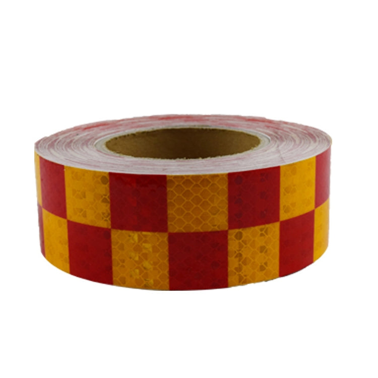 PVC Lattice Reflective Belt Generic Film Traffic Safety Facilities Anti-Collision Warning Stickers(Red Yellow) - Warning Sticker by PMC Jewellery | Online Shopping South Africa | PMC Jewellery | Buy Now Pay Later Mobicred