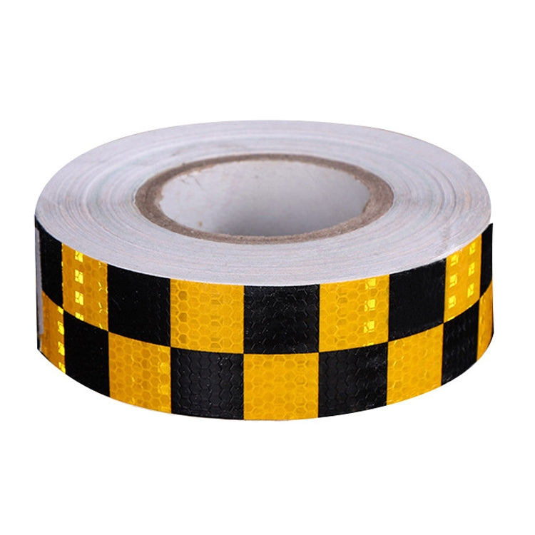 PVC Lattice Reflective Belt Generic Film Traffic Safety Facilities Anti-Collision Warning Stickers(Yellow Black) - Warning Sticker by PMC Jewellery | Online Shopping South Africa | PMC Jewellery | Buy Now Pay Later Mobicred