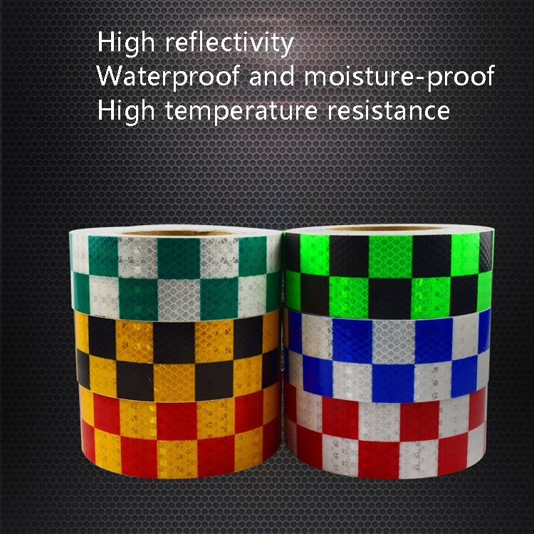 PVC Lattice Reflective Belt Generic Film Traffic Safety Facilities Anti-Collision Warning Stickers(Blue White) - Warning Sticker by PMC Jewellery | Online Shopping South Africa | PMC Jewellery | Buy Now Pay Later Mobicred