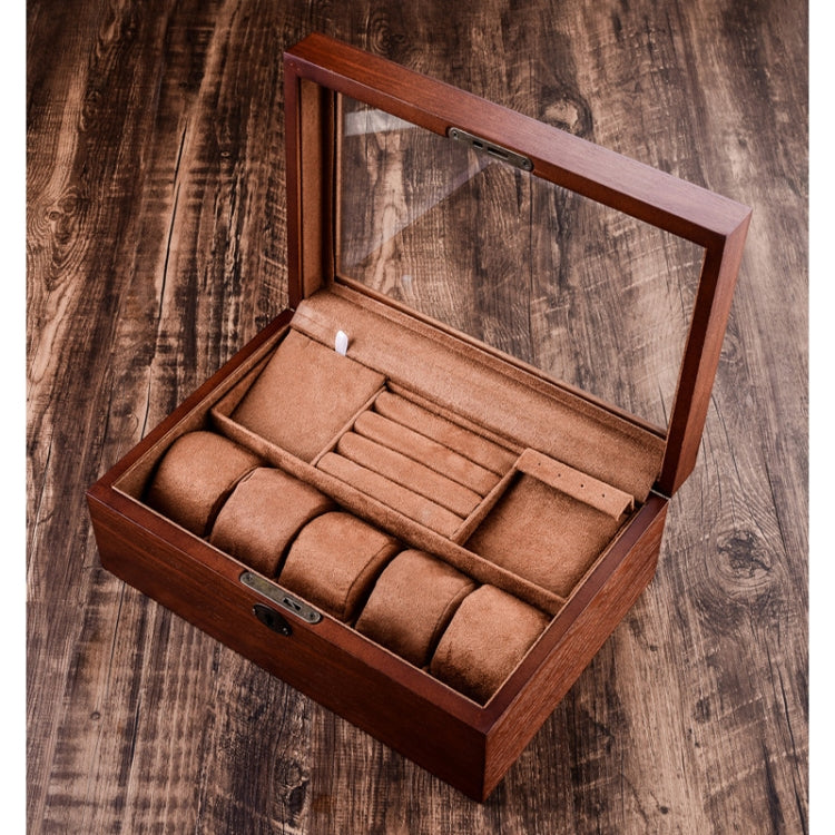 Wooden Watch Storage Box Jewelry Double-Layer Storage Display Box With Lock - free shipping - PMc TechLife - Order now!