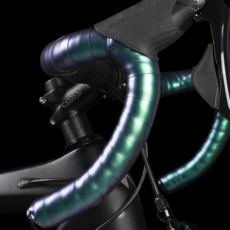 WEST BIKING Bicycle Volorful Handlebar Straps Shock Absorption PU Non-Slip Handlebar Wrap Riding Equipment(Aurora) - Bicycle Grips by WEST BIKING | Online Shopping South Africa | PMc TechLife | Buy Now Pay Later Mobicred