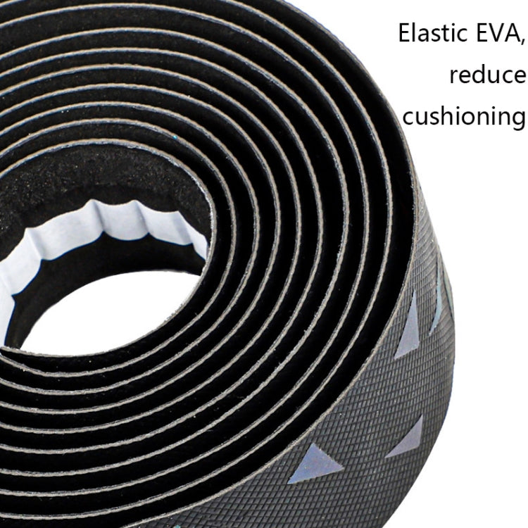 WEST BIKING Bicycle Volorful Handlebar Straps Shock Absorption PU Non-Slip Handlebar Wrap Riding Equipment(Reflective Shadow) - Bicycle Grips by WEST BIKING | Online Shopping South Africa | PMc TechLife | Buy Now Pay Later Mobicred