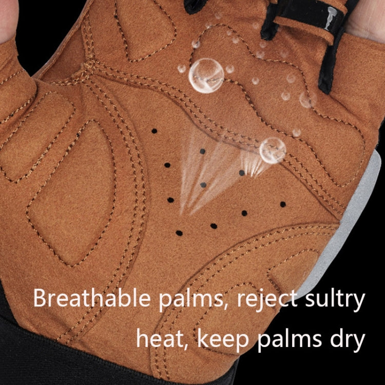 WEST BIKING YP0211196 Half-Finger Shock-Absorbing Anti-Skid Motorcycle Bike Gloves Riding Equipment, Size: M(Black Yellow) - free shipping - PMC TechLife - Order now!